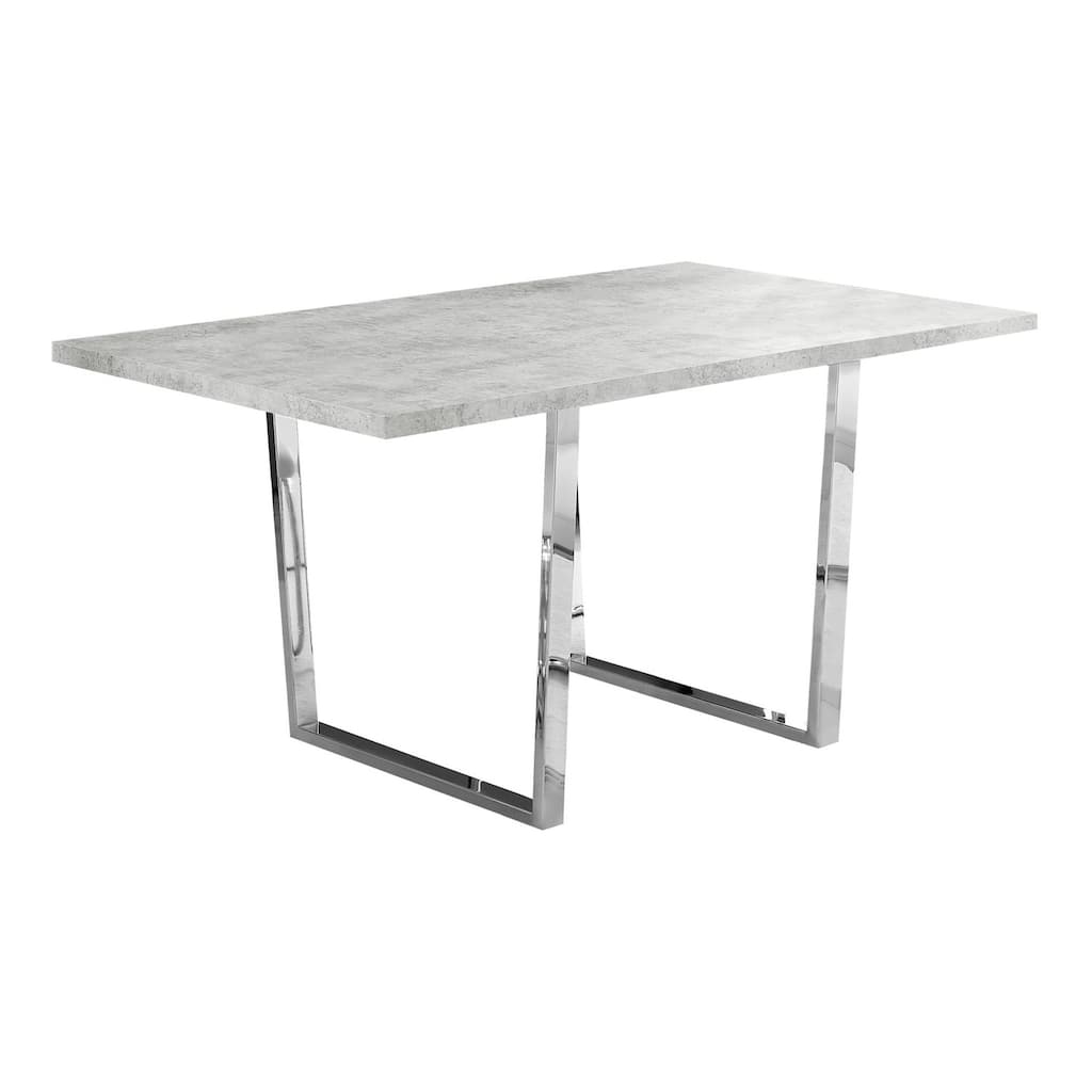 Dining Table, Rectangular, Kitchen, Dining Room, Chrome Metal