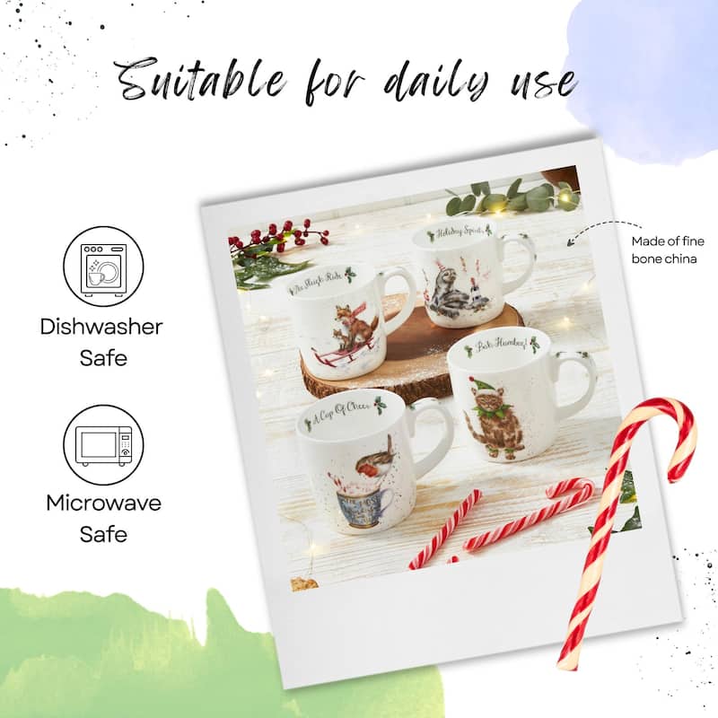 Royal Worcester Holiday Wrendale Designs 14 oz Mug
