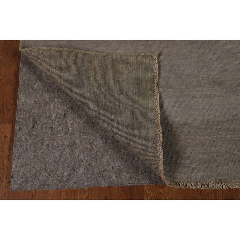 Modern Gabbeh Oriental Area Rug Handmade Grey Wool Carpet - 6'0" x 9'0"