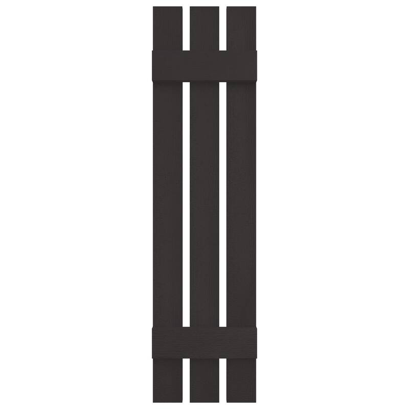 Builders Edge, Standard Three Board Spaced, Board-n-Batten Shutters, Includes Matching Installation Spikes (Per Pair)