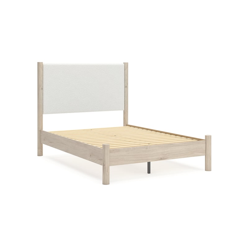 Signature Design by Ashley Cadmori Upholstered Panel Platform Bed