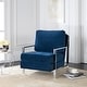 preview thumbnail 1 of 9, SAFAVIEH Walden Modern Tufted Velvet Chrome Accent Chair - 30" W x 33.5" D x 34.3" H