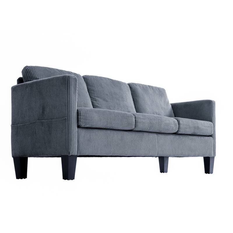 4 Seat Velvet L-Shaped Sofa with Chaise and Padded Corduroy Multi-functional Modern Sectional Couch - 88.18 in.L x 31.5 in.H