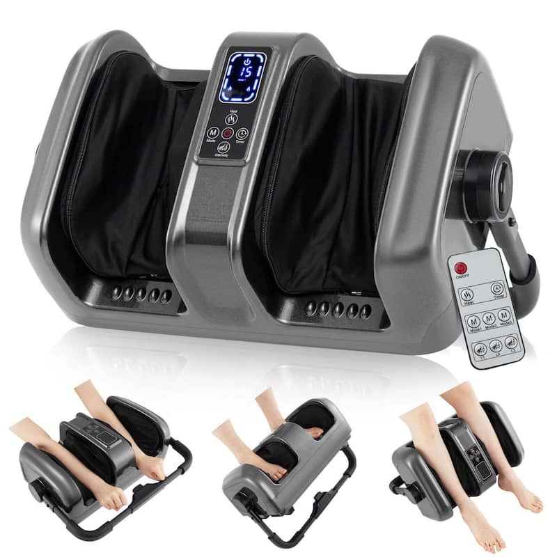 Foot Massager Shiatsu Leg Massager w/ Washable Cover - Grey
