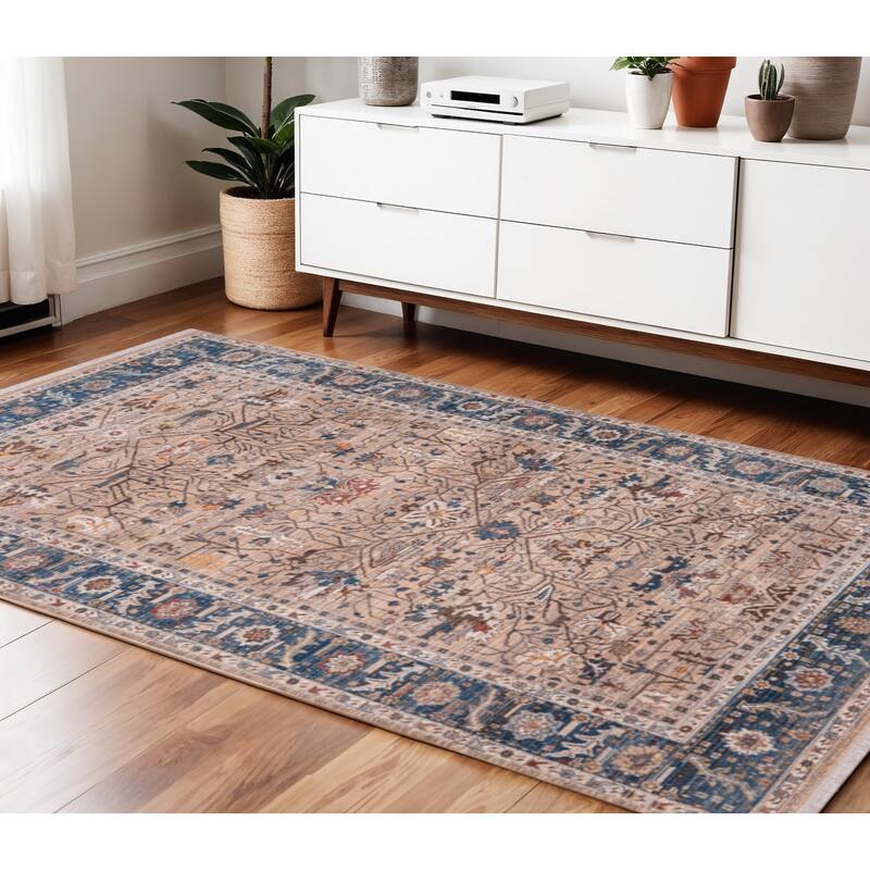 HomeRoots Oriental Traditional Rectangle Area Rug - 60.00 in. x 47.00 in.  x 0.24 in.