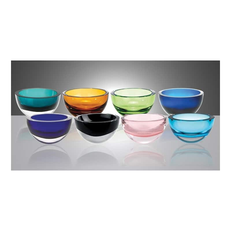 Curata Midnight Blue European Handcrafted Lead-Free Crystal 6 Inch Bowl