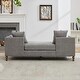 preview thumbnail 3 of 42, 75.2"Wide Upholstered Chaise Lounge with Nailheads, Sleeper Sofa Couch With 4 Throw Pillows & 2 Bolsters, Rubberwood Legs