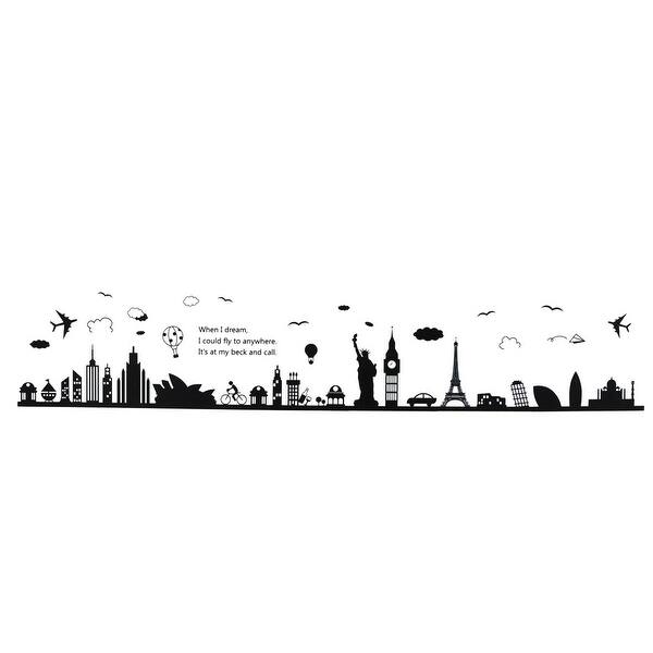 Shop Home Living Room Decoration City Pattern Cabinet Wall Stick