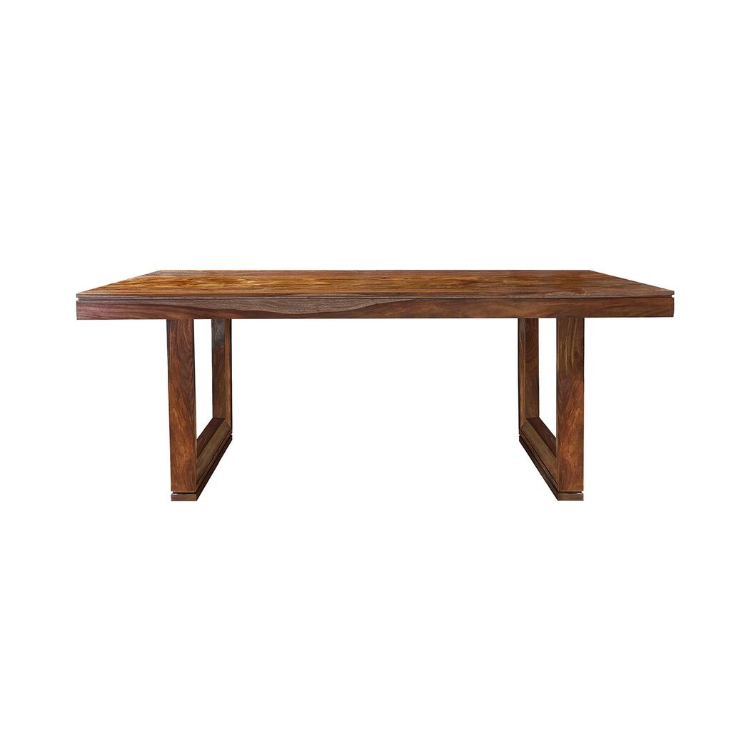 Rectangular Wood Dining Table in Rich Sienna