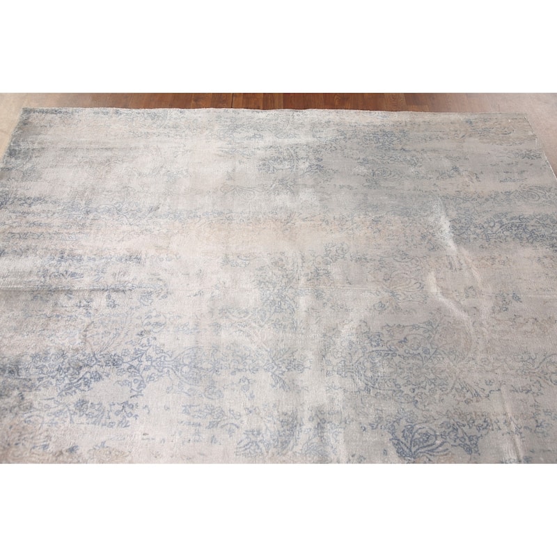 All-Over Abstract Modern Area Rug Handmade Wool Carpet - 6'6" x 9'10"