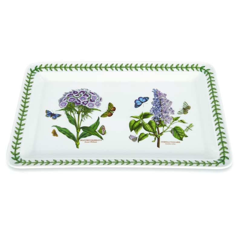 Portmeirion Botanic Garden Rectangular Tray - (14.5"x7") - (14.5"x7") - Floral Motifs
