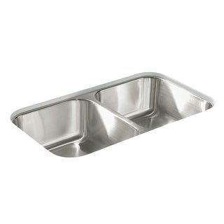 Sterling McAllister 32-in. Double Bowl Undermount 20 Gauge Stainless Steel Kitchen Sink