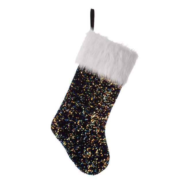 Glitzhome 48"D Sequin Christmas Tree Skirt