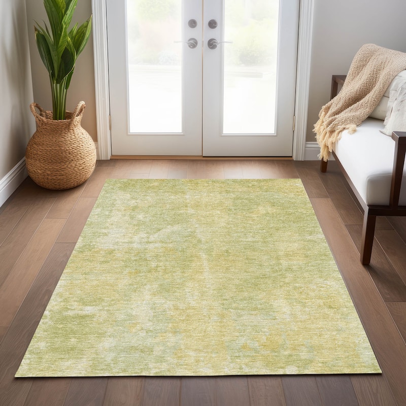 Machine Washable Indoor/ Outdoor Modern Ombre Chantille Rug