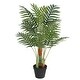 preview thumbnail 1 of 9, vidaXL Artificial Palm Tree with 3 Trunks Green 33.5"/47.2"/70.9" PP 33.5"