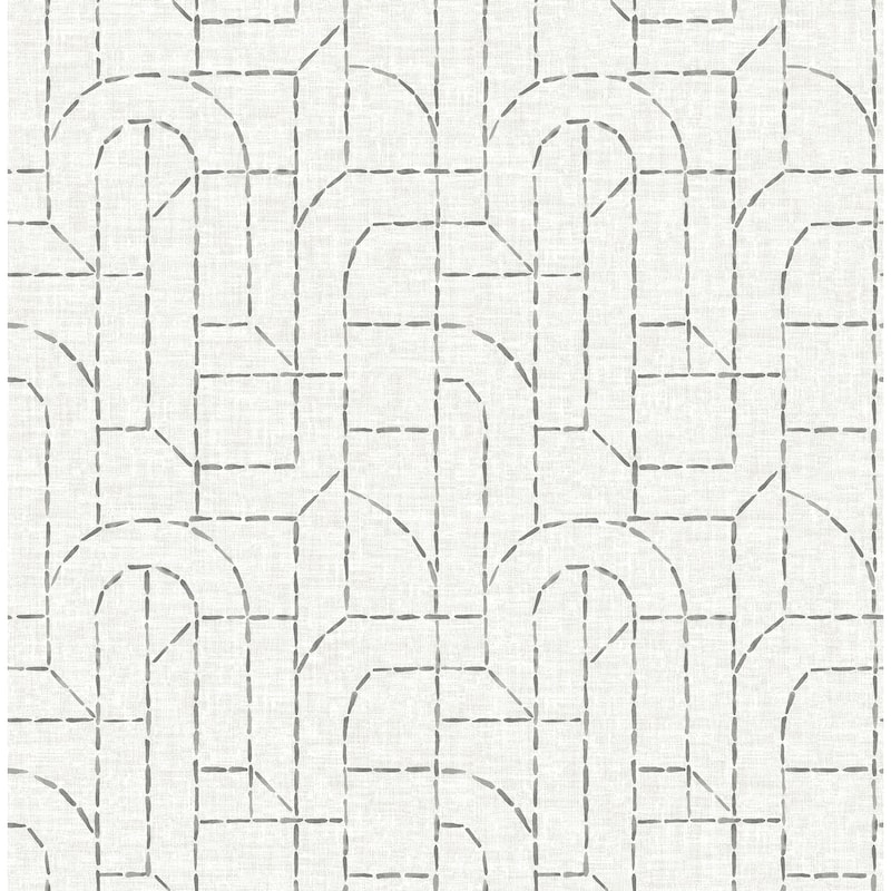 A-Street Prints Integrity Grey Arched Outlines Wallpaper