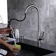 preview thumbnail 9 of 7, Kitchen Faucet with Pull Down Sprayer Single Handle Kitchen Sink Faucets Modern One Hole Kitchen Faucets With Deck Plate