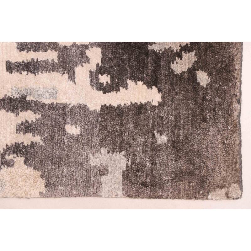 ECARPETGALLERY Hand-knotted Legacy Dark Grey Silk Rug - 6'7 x 10'3