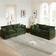 preview thumbnail 143 of 162, Cloud Chenille Upholstered Modular Sectional Sofa with DIY Combination Design Green 2-Seater Sofa*2