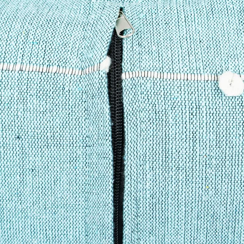 Novica Handmade Aqua Spirit Cotton Cushion Cover