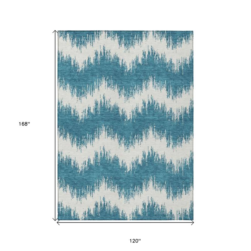 HomeRoots Chevron Transitional Rectangle Outdoor Rug