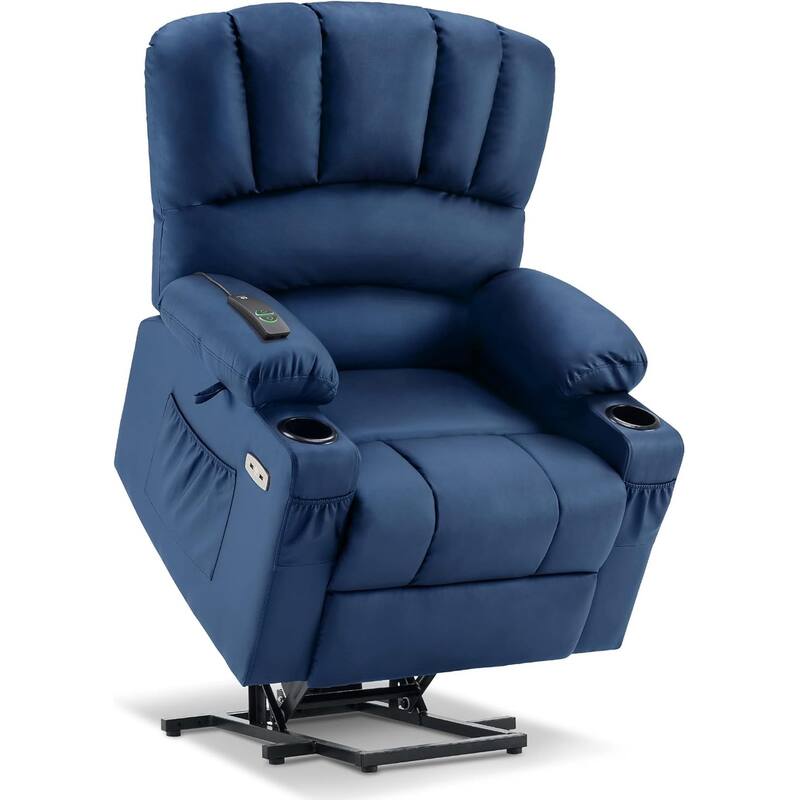 MCombo Power Lift Recliner Chair, Massage and Heat for Elderly, Extended Footrest,Cup Holders, USB Ports 7095