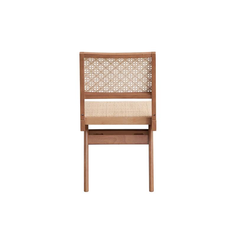 Velentina Rattan & Natural Finish Side Chair (Excluding the table)