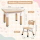 preview thumbnail 10 of 28, Kids Table and Chairs Set, Height Adjustable Desk with 4 Seats for Ages 2-10