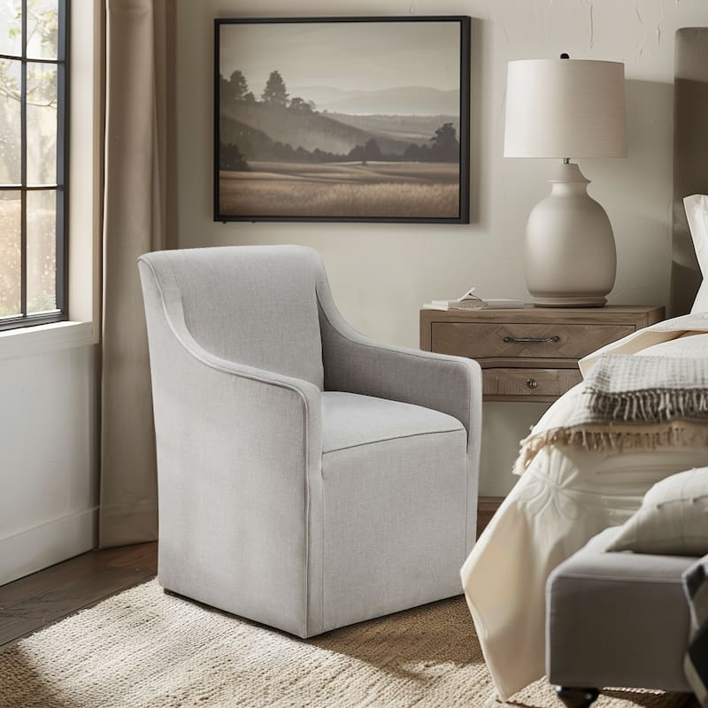 Madison Park Charlotte Dining Arm Chair with Casters