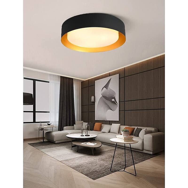 Modern Minimalist Round Drum Flush Mount Ceiling Lights