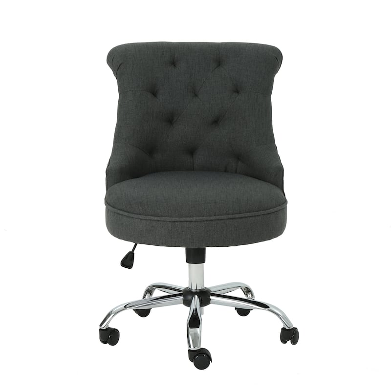Fashion Office Chair Tufted Diamond Stitch Office Chair with Lift Mechanism, Chrome Base and Casters, for Office