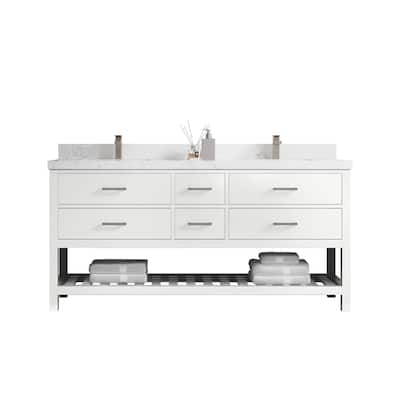 Willow Collections 72 in. W x 22 in. D Parker Double Sink Bathroom Vanity with Countertop
