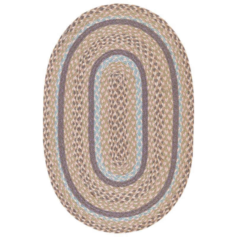 SAFAVIEH Handmade Cape Cod Judite Farmhouse Area Rug - 4' x 6' Oval - Blue/Olive