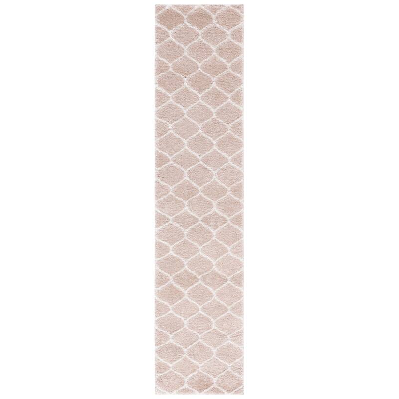 SAFAVIEH, Tahoe Shag Lisl Trellis 1.2-inch Thick Rug - 2' x 9' Runner