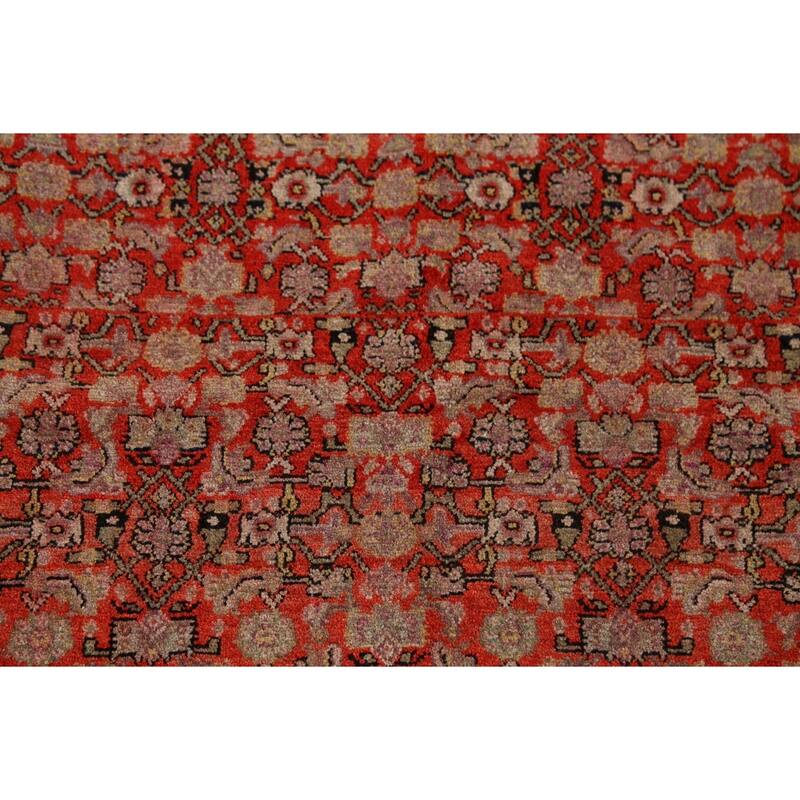 Vegetable Dye Senneh Haftrang Masterpiece Persian Antique Wool Carpet - 4'4"x 6'3"