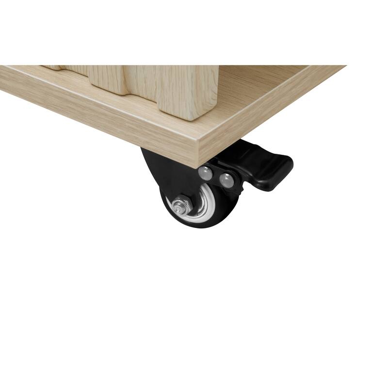 Rolling Kitchen Cart with Wine Rack, Storage Drawer, Adjustable Shelves, and Swivel Lockable Casters, Perfect for Kitchens