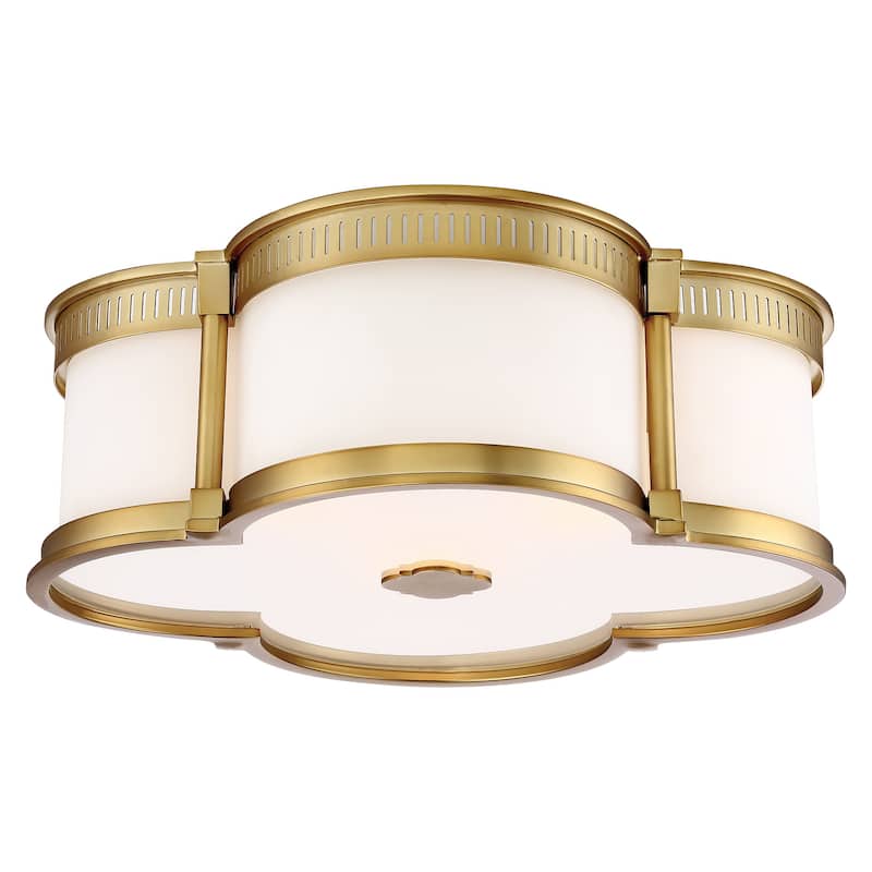 Minka Lavery LED 16.25" Wide Flush Mount Ceiling Light - Liberty Gold