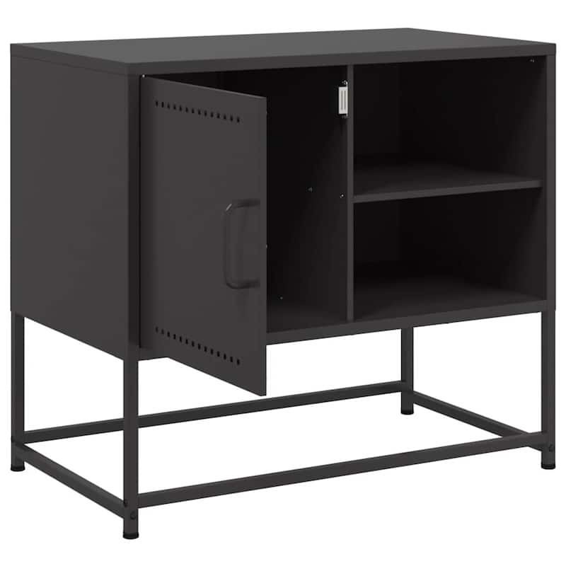 vidaXL TV Stand Entertainment Center Media Unit Living Room Furniture Steel - 15.4 x 26.8 x 23.8