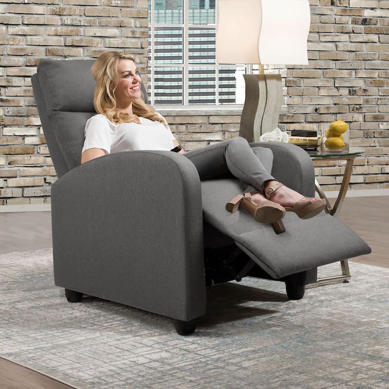 Fabric Recliner Chair Massage Recliner Sofa Chair Adjustable Reclining Chairs Home Theater Single Modern