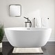 preview thumbnail 3 of 45, Vanity Art 55" X 32" White Acrylic Freestanding Air Bubble Soaking Bathtub with UPC Certified Overflow and Pop-up Drain