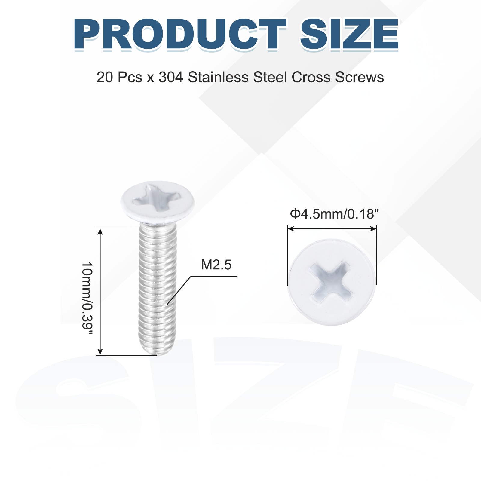 304 Stainless Steel Flat Head Machine Screws