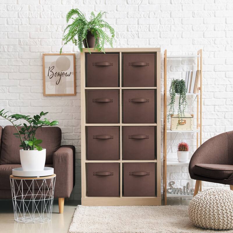 Sorbus Large Foldable Storage Bins - Fabric Cubes 8 Pack - 13"L x 13"W x 13"H
