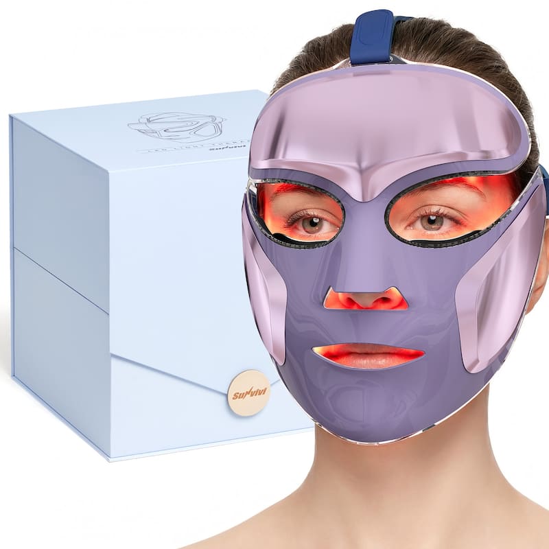LED Face Mask Light Therapy, Electric Face Mask for Wrinkles & Acne Care