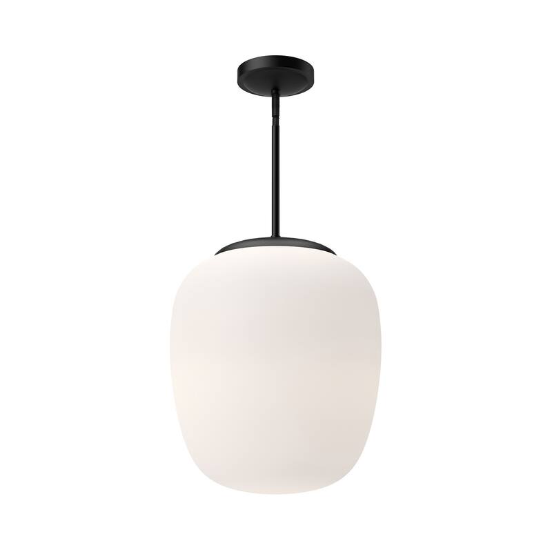 Alora Lighting PD541014OP Holden 14" Wide Pendant with Opal Glass - Matte Black