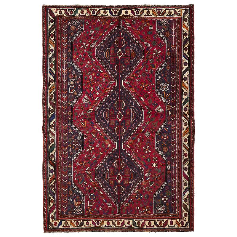 ECARPETGALLERY Hand-knotted Melis Vintage Red Wool Rug - 5'10 x 8'9