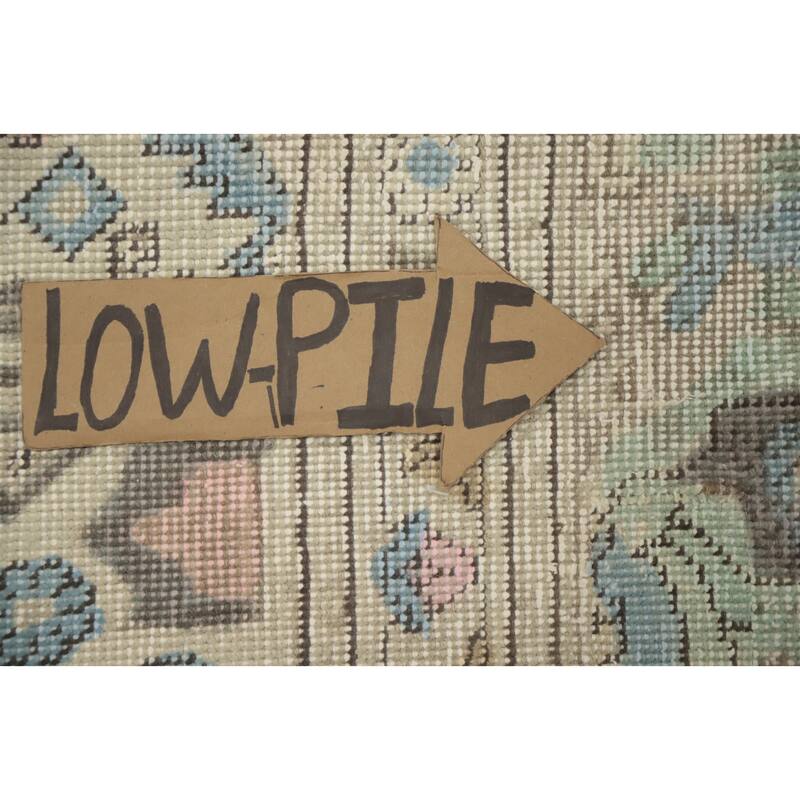 Hand Knotted Oriental 100% Wool Carpet Traditional Floral Beige & Ivories Tabriz Area Rug - 10' 7'' X 7' 9''