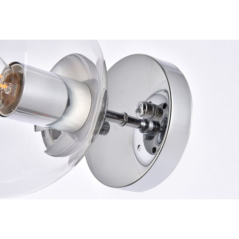 Miko Six inch Dual Flush Mount and Bath Sconce with Clear Glass