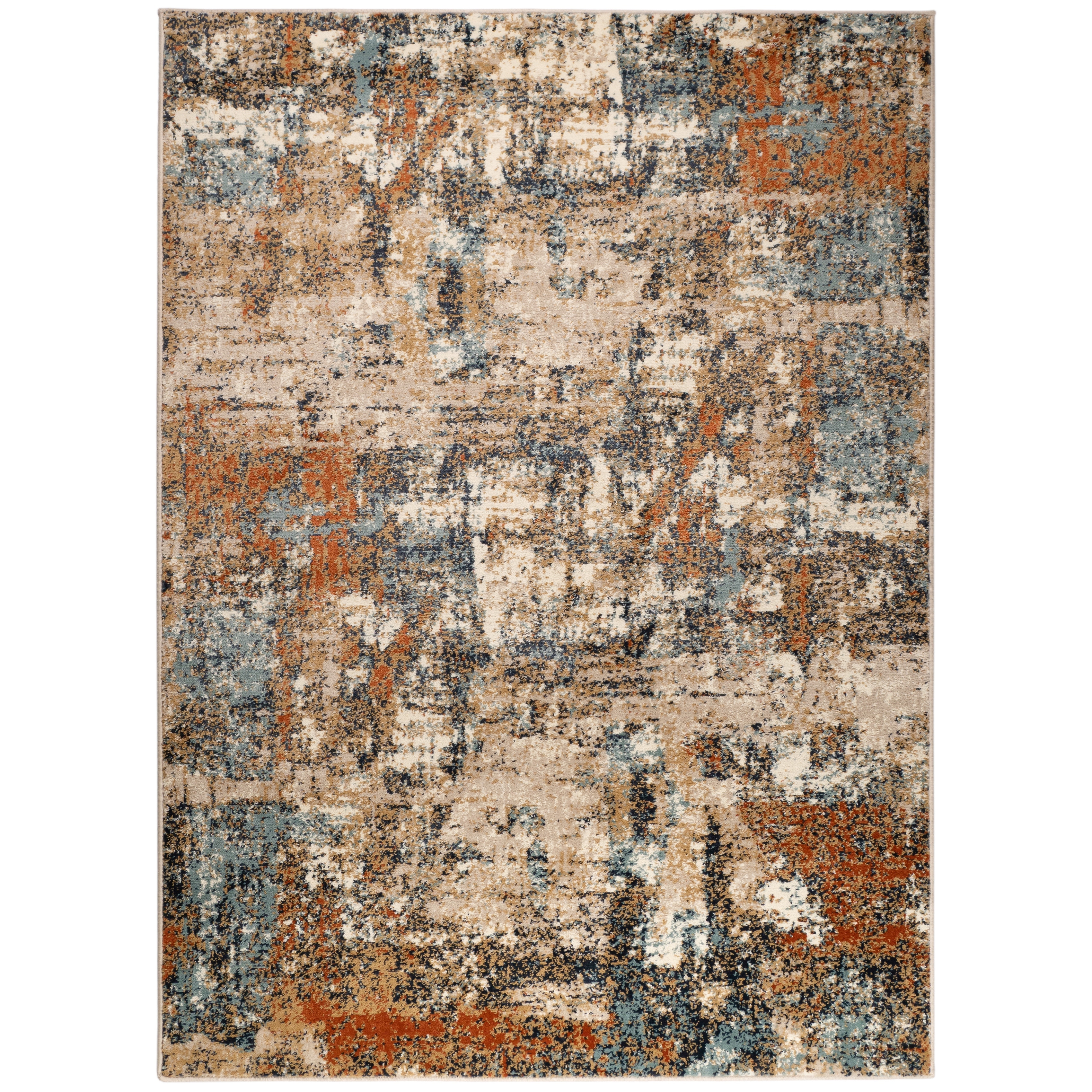 Alurea Classic Abstract Orange Beige Area Rug Overstock 31917703