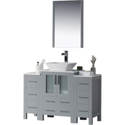 Blossom Sydney 48" Bathroom Vanity with Double Side Cabinets & Mirrors