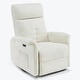 preview thumbnail 12 of 33, MCombo Modern Fabric Power Recliner, Electric Swivel Glider Rocker Recliner Chair for Nursery with USB Ports, Side Pockets 7763